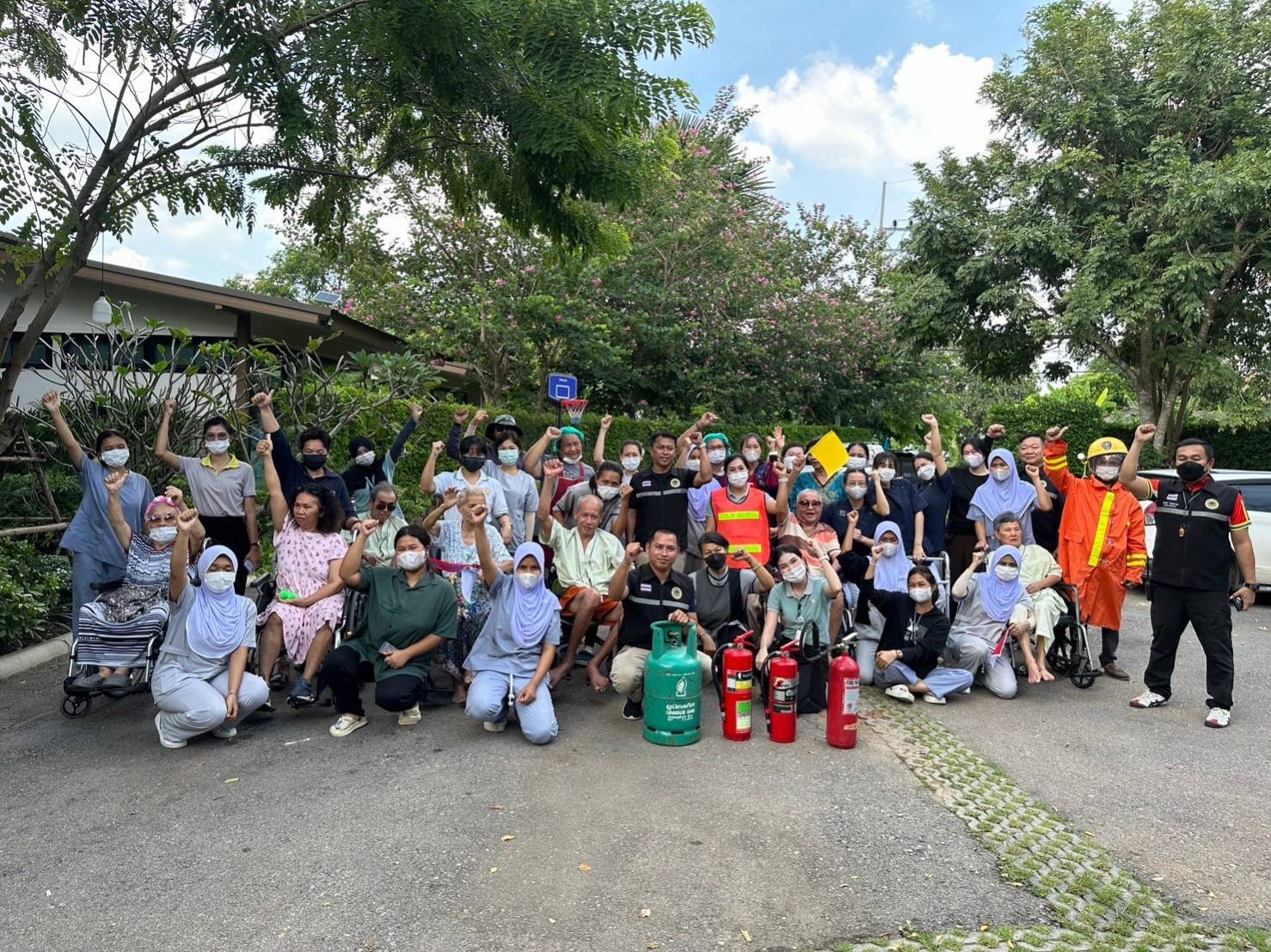 การอบรมดับเพลิงขั้นต้นและการซ้อมอพยพหนีไฟ ประจำปี 2566